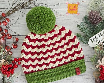 Ladies Crochet Christmas Hat