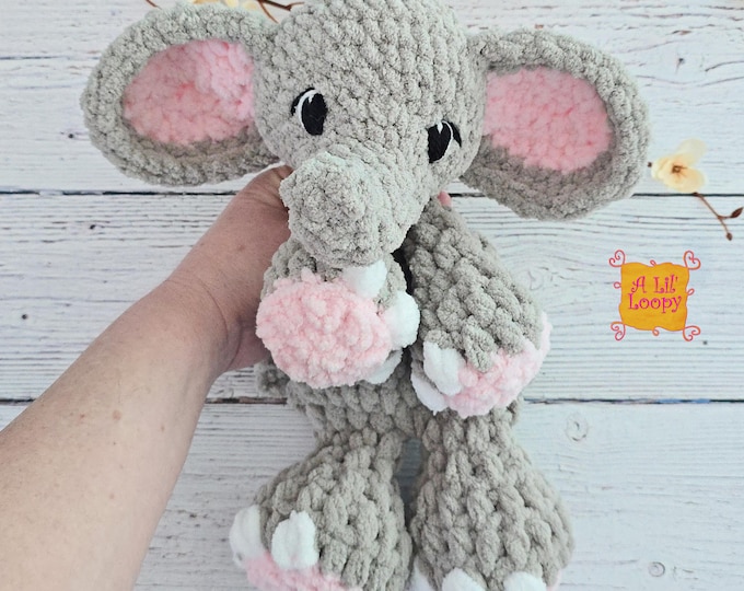 Featured listing image: Handmade Crochet Elephant Snuggler