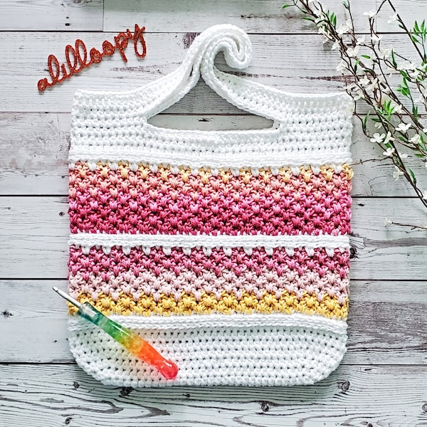 Northern Forest Tote Bag Crochet Pattern - *PDF DIGITAL DOWNLOAD* - Crochet Market Bag Pattern - Beach Bag Pattern