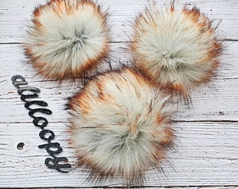 Red Panda Faux Fur Pom Pom