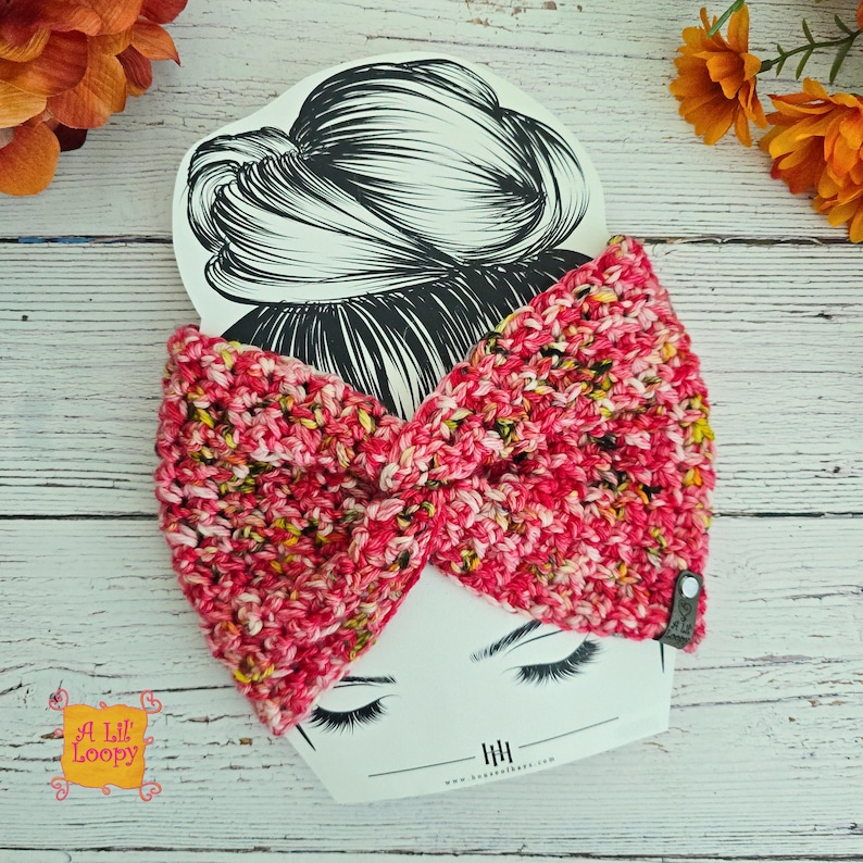 Patrón de diadema de crochet: Calentador de orejas Ravencraft, pañuelo texturizado (PDF de descarga instantánea) imagen 2