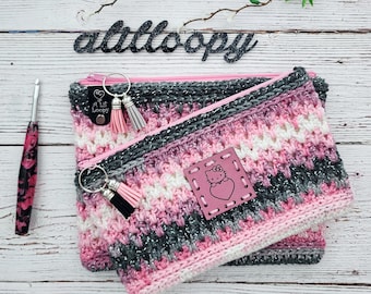 Crochet Pattern: The Northern Forest Zipper Pouch | PDF Digital Download