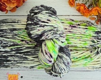 Hand-Dyed Super Bulky Yarn in BeetleGhost