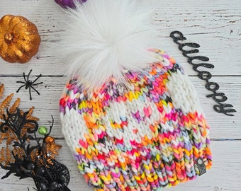 Ladies OOAK Bad Medicine Skull and Heart Beanie
