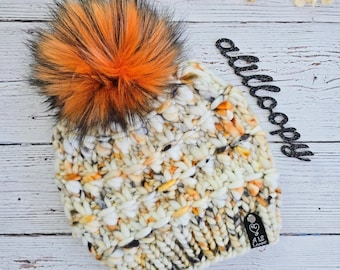 Hand Knit Luxury Abalone Beanie - Ready to Ship