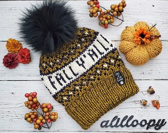 Knitting Pattern - Fall Y'all Beanie - PDF Instant Digital Download