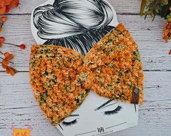 Crochet Headband for Women: Hand-Dyed Merino Wool Ravencraft Ear Warmer