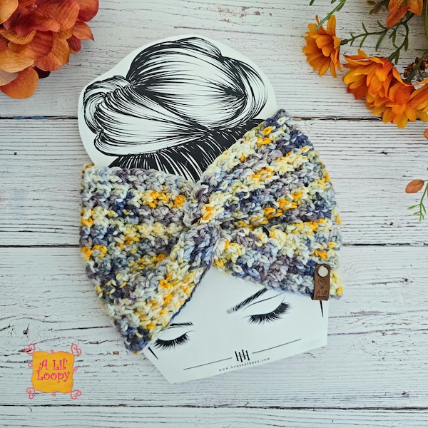 Crochet Headband Pattern: Ravencraft Ear Warmer, Textured Headwrap (Instant Download PDF)