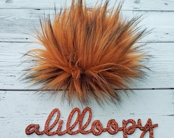 Pumpkin Spice Faux Fur Pom Pom