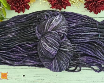 Hand-Dyed Superwash Merino Wool Yarn: The Raven