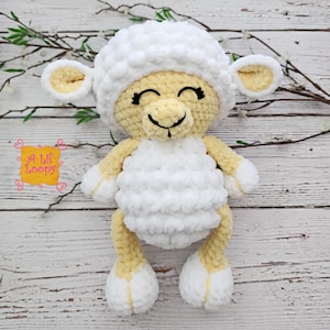 Crocheted Lamb Plushie: Soft Stuffed Animal, Easter Gift