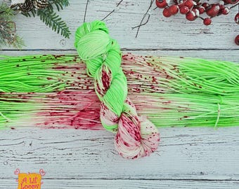 Hand-Dyed Worsted Weight Merino Wool Yarn: Two Sizes Too Small  (218 yards)