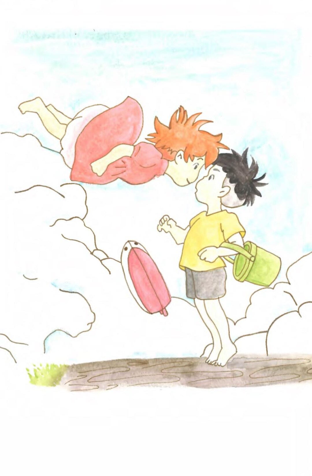 Watercolor/printable Wall Poster/personalization/kids' Room/ghibli ...
