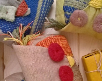 XL_CIVETTINA ALLA LAVANDA, tessuta a telaio, naturale - Sb sciarpe a telaio