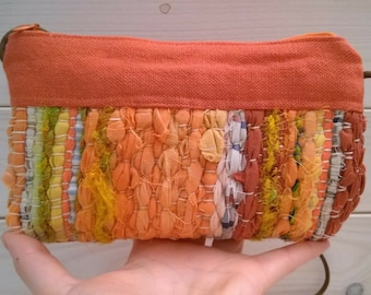 GIPSY_BORSETTA A TRACOLLA tessuta a telaio arancione