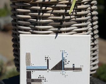 Handmade Embroidery Canvas Art, Abstract Thread Wall Art, Modern Textile Decor, Unique Statement Piece