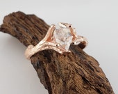 Raw Uncut Diamond Engagement Ring - Diamond Ring Setting - Raw Diamond Ring