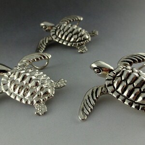 Tuttle! An Adorable Loggerhead Turtle Pendant in Sterling Silver, Turtle Jewelry, Turtle Necklace, Beach Jewelry, Endangered Species Jewelry