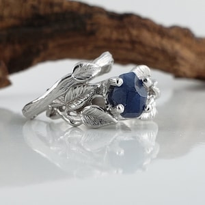 Reserved Listing: Band Only to go with - Rough Hand Cut Blue Sapphire - Tree Branch Rings - Sapphire Engagement Ring