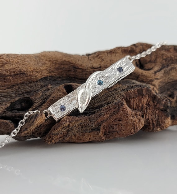 Birthstone Necklace, Sterling Silver Bar Necklace, Custom Bar Necklace, Personalized Bar Necklace, gift for her, by DV Jewelry Designs