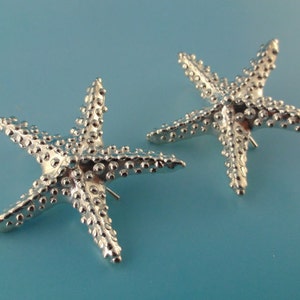 Starfish Post Earrings in Sterling Silver or Sea Star Earrings Very Elegant image 2