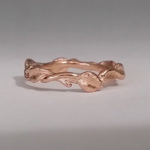 14k or 18k Twig Wedding Band, Leaf and Vine Eternity Ring, Anniversary Gift by Dawn Vertrees