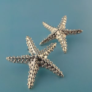 Starfish Post Earrings in Sterling Silver or Sea Star Earrings Very Elegant image 1