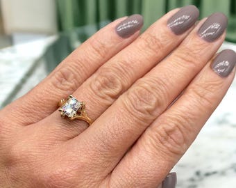 Radiant Cut 1.5ct Moissanite Twig Wedding Ring Lab Made Diamond by DV Jewelry Designs