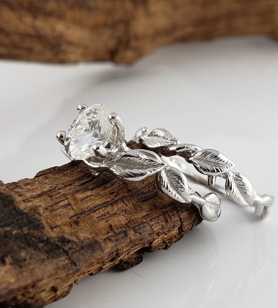 Etsy leaf engagement ring best sale