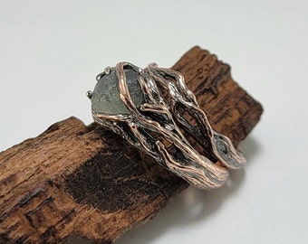 Montana Sapphire Wedding Set in 14k Rose Gold | DV Jewelry Designs