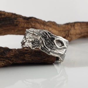 Driftwood Inspired Wedding Band, Silver or Gold , Wide Wedding Band, Men's Twig Ring, Twig Wedding Band by Dawn Vertrees