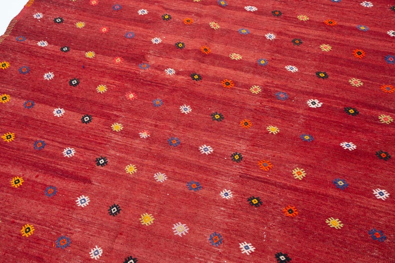 6x12 Rug 6x12 Vintage Kilim Rug, Red Kilim, Handwoven Rug, Large Kilim Rug ...