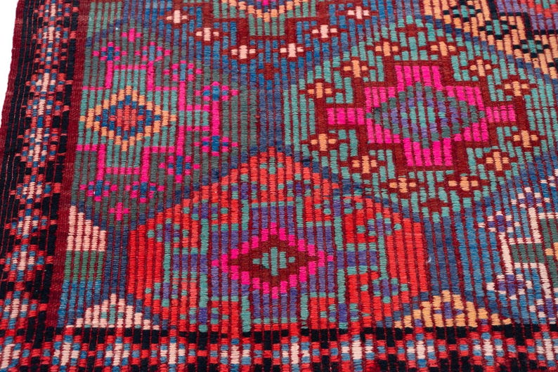 6x9 Vintage Kilim Rug, Large Area Rug for Living Room, Handwoven Turkish Rug, Soft Color Kilim, 6'1" x 9'4" image 16