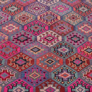 6x9 Vintage Kilim Rug, Large Area Rug for Living Room, Handwoven Turkish Rug, Soft Color Kilim, 6'1" x 9'4" image 5