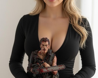 Evil Dead 2 Bust with Cabin Base | Hand-Painted 3D Printed Resin Statue | NOT LEDS