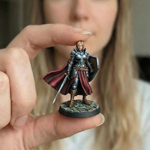Miniatura personalizada de personagem de D&D a partir da sua foto | Figura de herói de RPG personalizada com arte conceitual