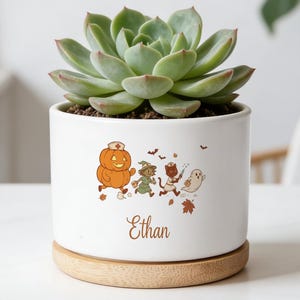 Maceta personalizada de Halloween para enfermeras, regalo personalizado para enfermeras, maceta con forma de calabaza fantasma adorable, agradecimiento a las enfermeras.