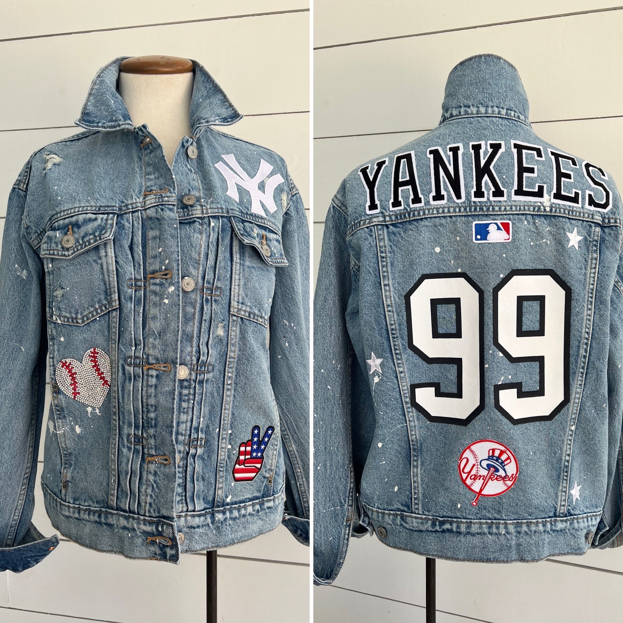 Jackets & Coats, Custom New York Rangers Denim Jacket Nypd