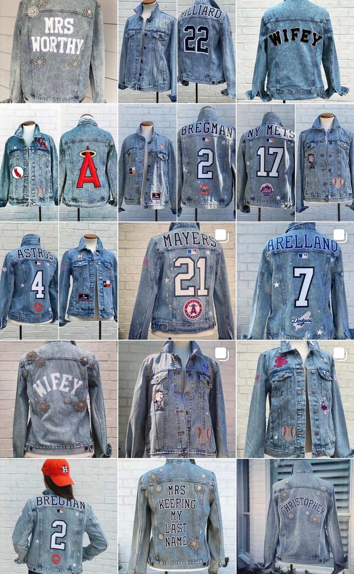 Custom Jean Jacket Custom Denim Jacket Houston Astros Etsy