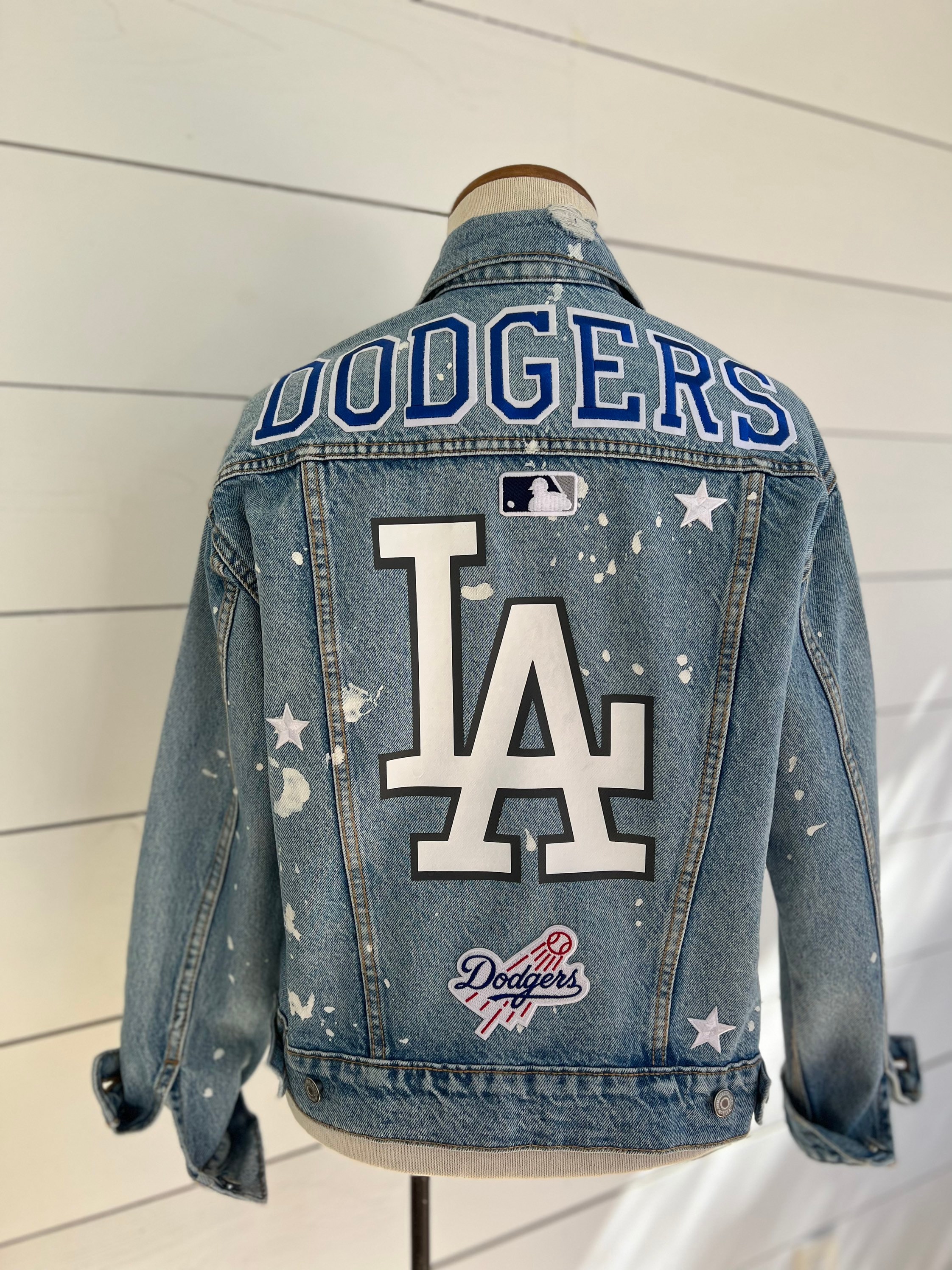 Custom Jean Jacket | Custom Vinyl Logo Jacket | Large Logo Custom Jean Jacket | Custom Vinyl Logo Jacket | Large Logo