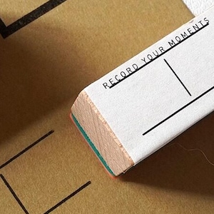 Minimalist Wooden Rubber Stamp Set – Frame Stamps for Journaling, Scrapbooking & Planner Decoration image 4