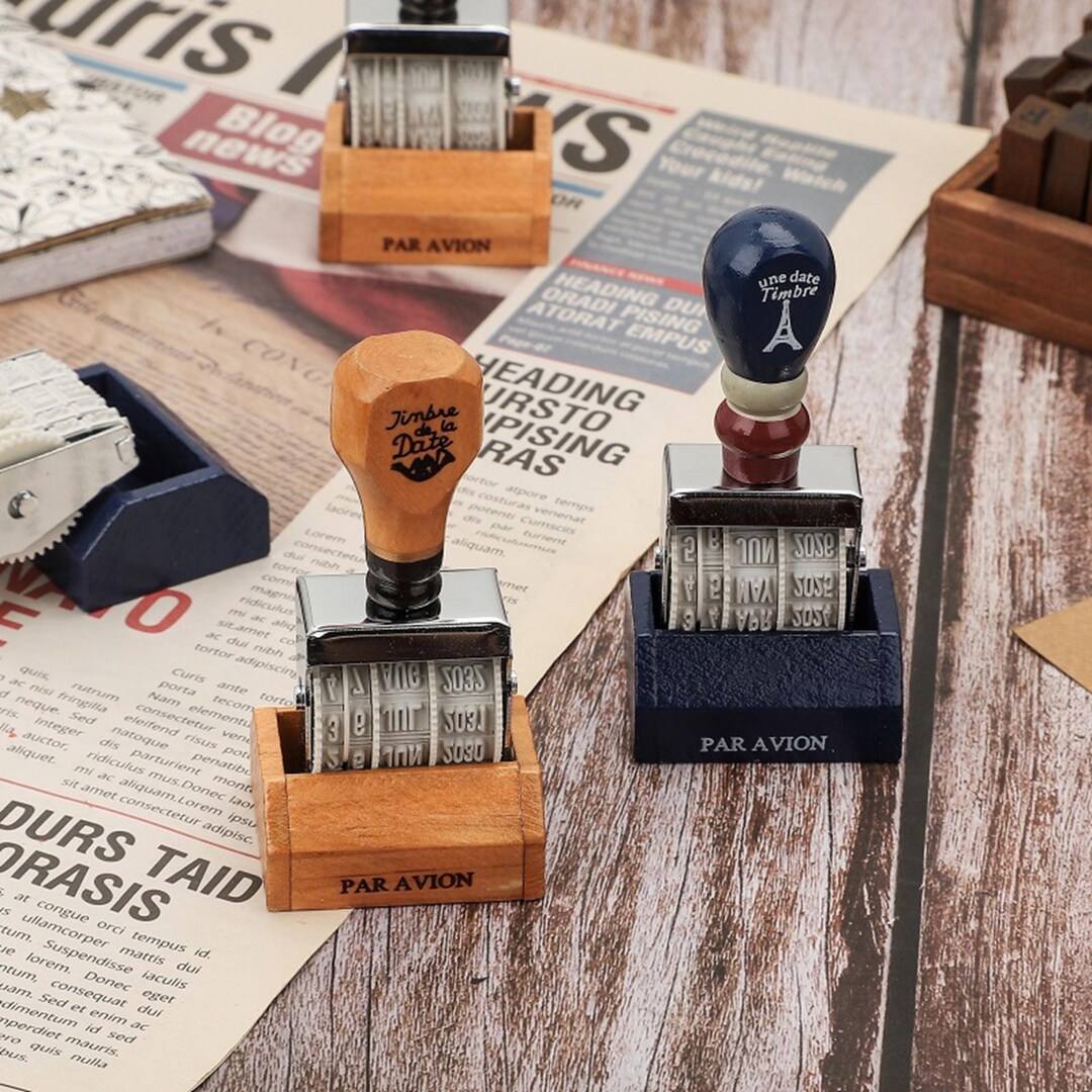Adjustable Date Roller Stamp: Retro Style for Handmade Journals & Daliy ...