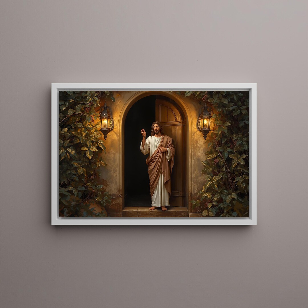 Jesus at the Door Portrait | Behold I Stand and Knock Wall Art ...