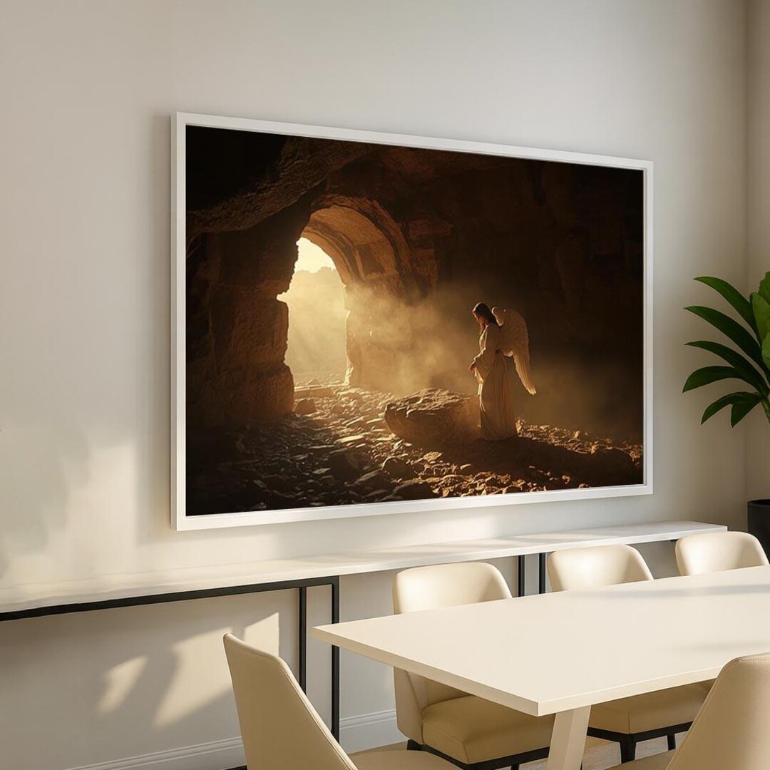 Empty Tomb Resurrection Christian Canvas Wall Art | Easter Faith & Hope ...