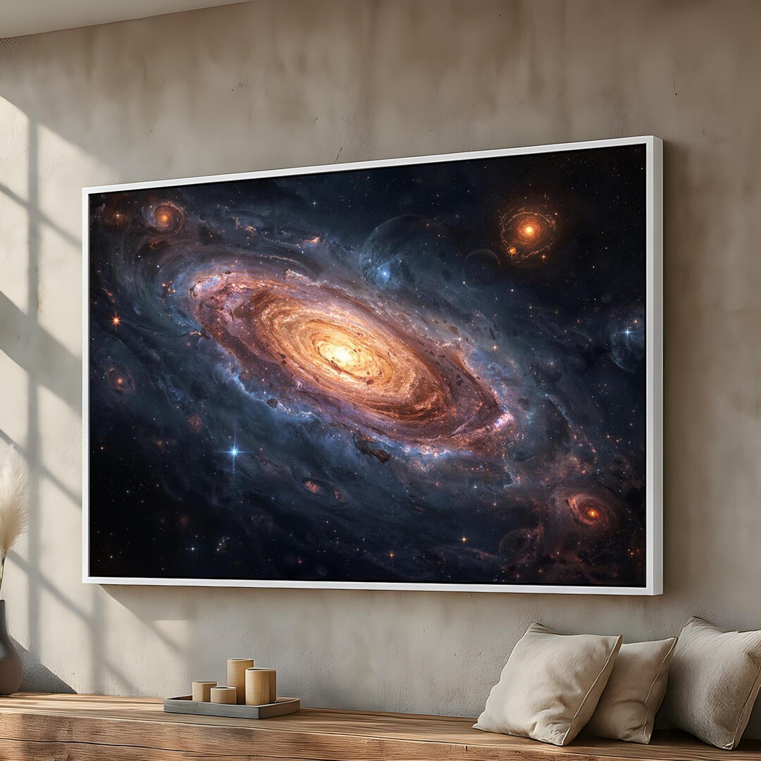 Cosmic Galaxy Canvas Wall Art | Deep Space Universe Artwork & Poster ...
