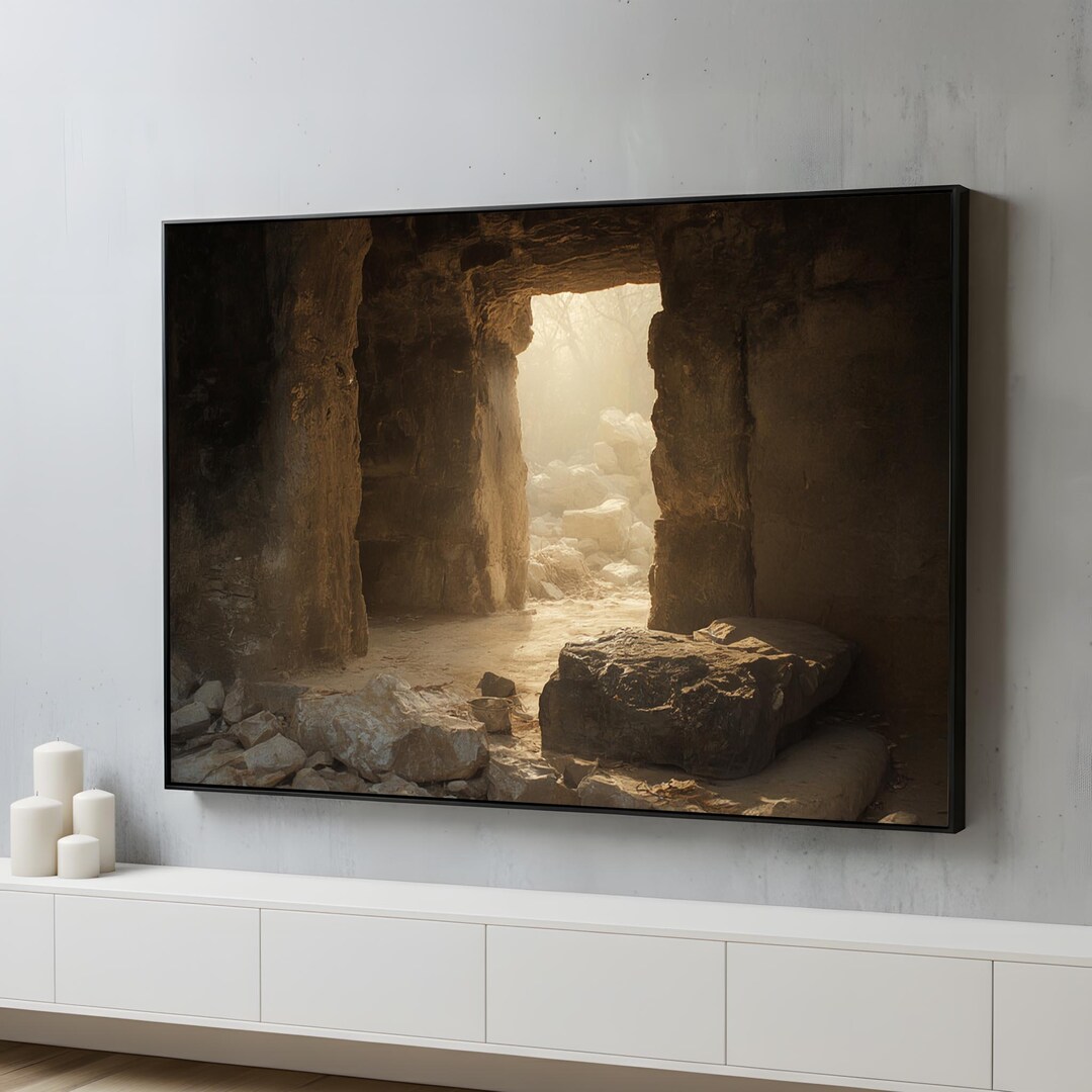 Empty Tomb Resurrection Canvas Wall Art | Faith-inspired Christian Wall ...