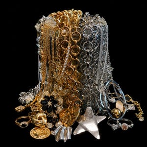 Minimalistisk smyckesskrin, Elegant guld- och silversmyckeset, Personlig överraskningspresent till henne