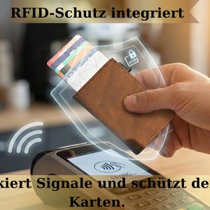Personalisiertes Lederportemonnaie mit Foto, Initialen & Text | RFID Slim Wallet für Männer, Geschenkidee, hochwertige Echtleder-Geldbörse image 13