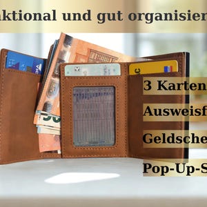 Personalisiertes Lederportemonnaie mit Foto, Initialen & Text | RFID Slim Wallet für Männer, Geschenkidee, hochwertige Echtleder-Geldbörse image 5