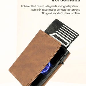 Personalisiertes Lederportemonnaie mit Foto, Initialen & Text | RFID Slim Wallet für Männer, Geschenkidee, hochwertige Echtleder-Geldbörse image 12